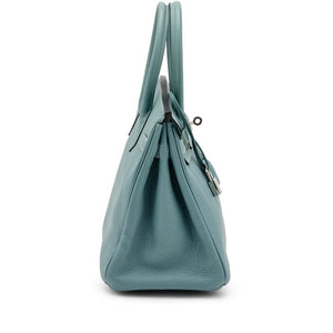 Hermès
Bleu Ciel Togo Birkin 30 Palladium Hardware, 2009