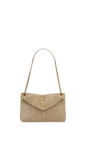 PUFFER PICCOLA IN SUEDE TRAPUNTATO